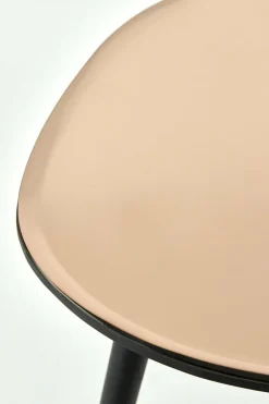 Light en Living Bijzettafel 37x35x44,5 cm DIVO spiegel bruin glas+zwart Best