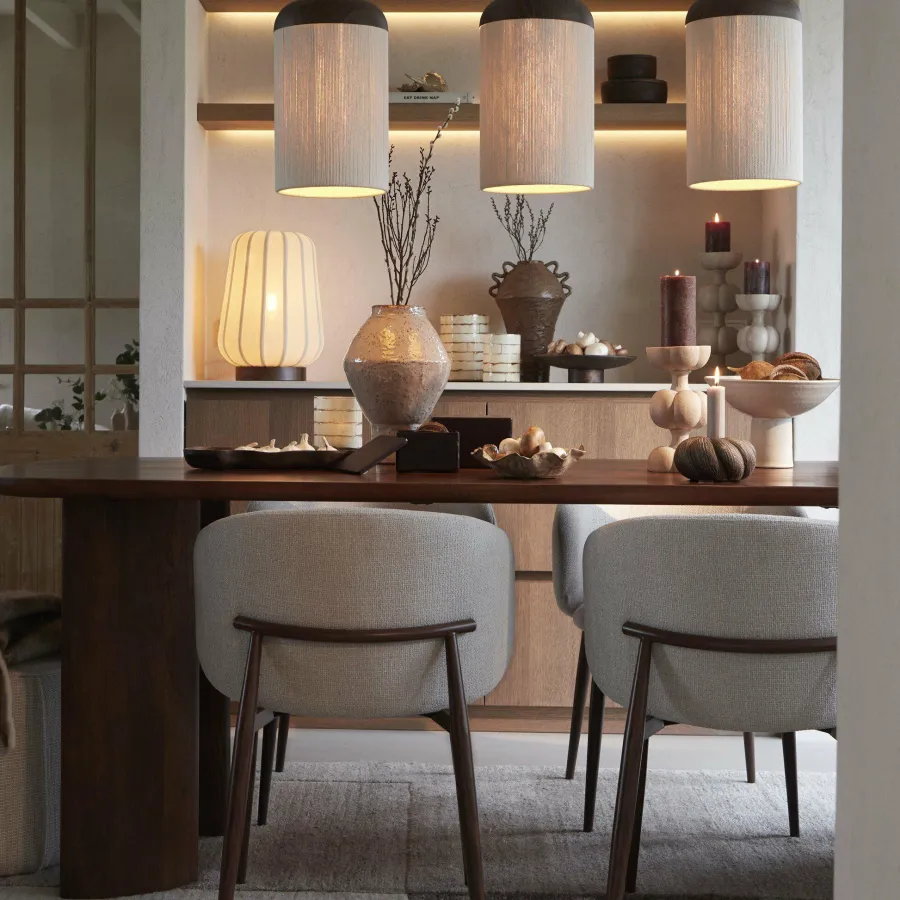 Light en Living Eetkamerstoel 57x56x74 cm ALUKO crème+bruin Hot