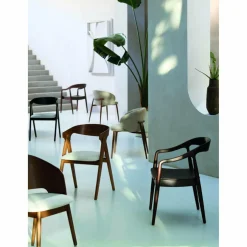 Light en Living Eetkamerstoel 57x56x74 cm ALUKO crème+bruin Hot