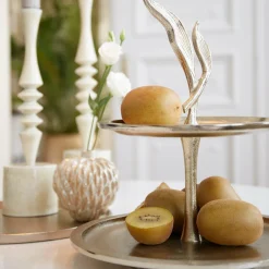 Light en Living Etagere 2 laags FOGLIA goud - 2 laags Online