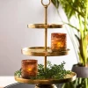 Light en Living Etagere 3 laags LUTEK Goud Sale