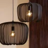 Light en Living Hanglamp Ø50x37,5 cm PLUMERIA zwart Outlet