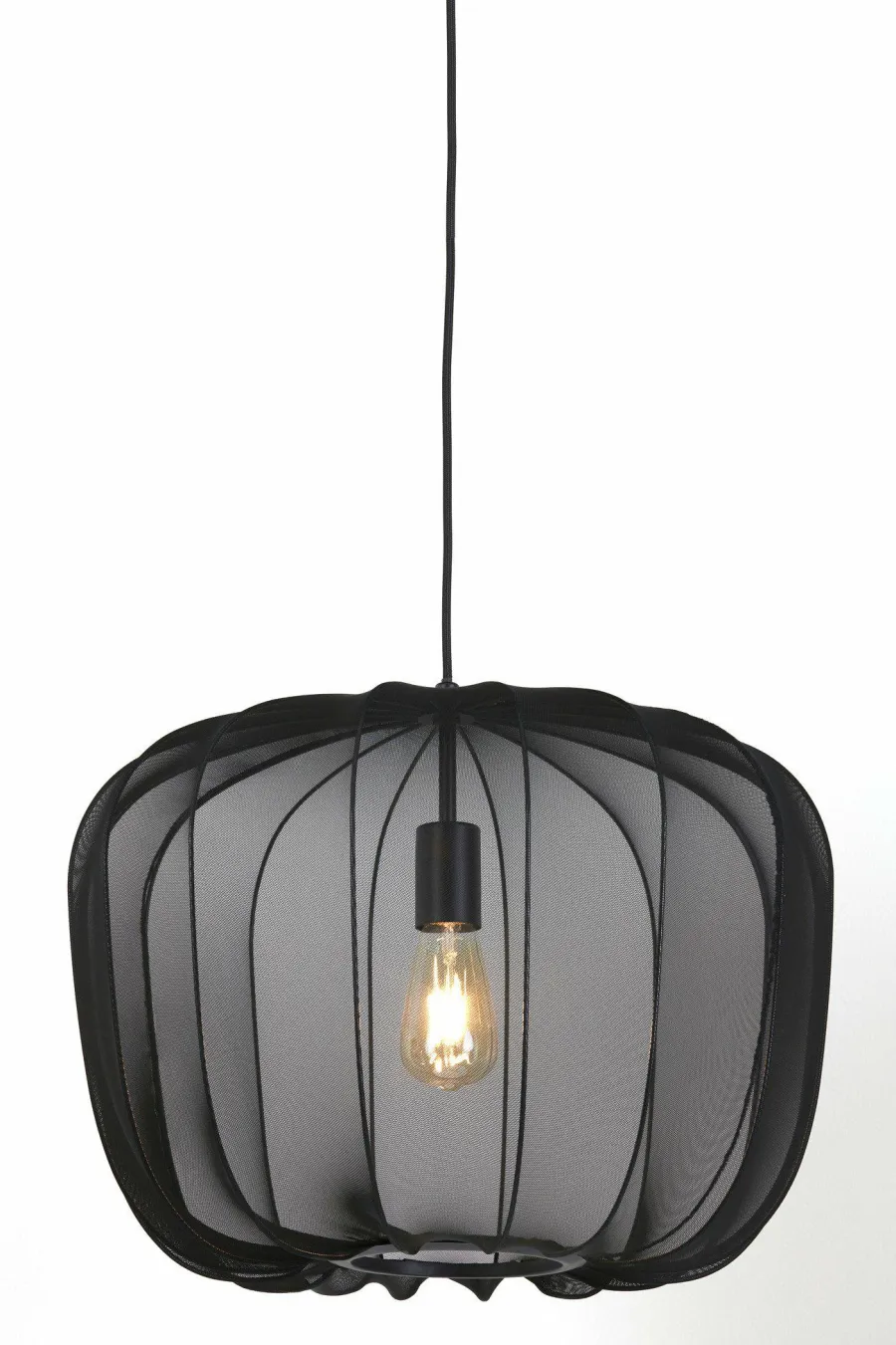 Light en Living Hanglamp Ø50x37,5 cm PLUMERIA zwart Outlet