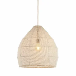 Light en Living Hanglamp Ø50x50 cm MAKASSAR zijde crème Hot