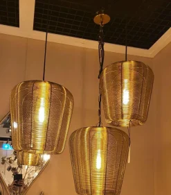 Light en Living Hanglamp Adeta zwart of goud - meerdere afmetingen New