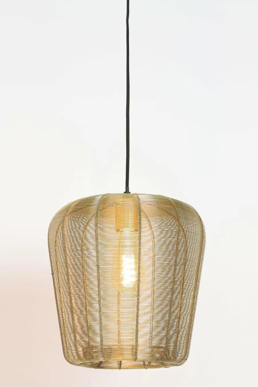 Light en Living Hanglamp Adeta zwart of goud - meerdere afmetingen New