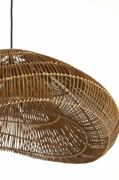 Light en Living Hanglamp 65x64x30,5 cm JANZUR rattan donkerbruin New