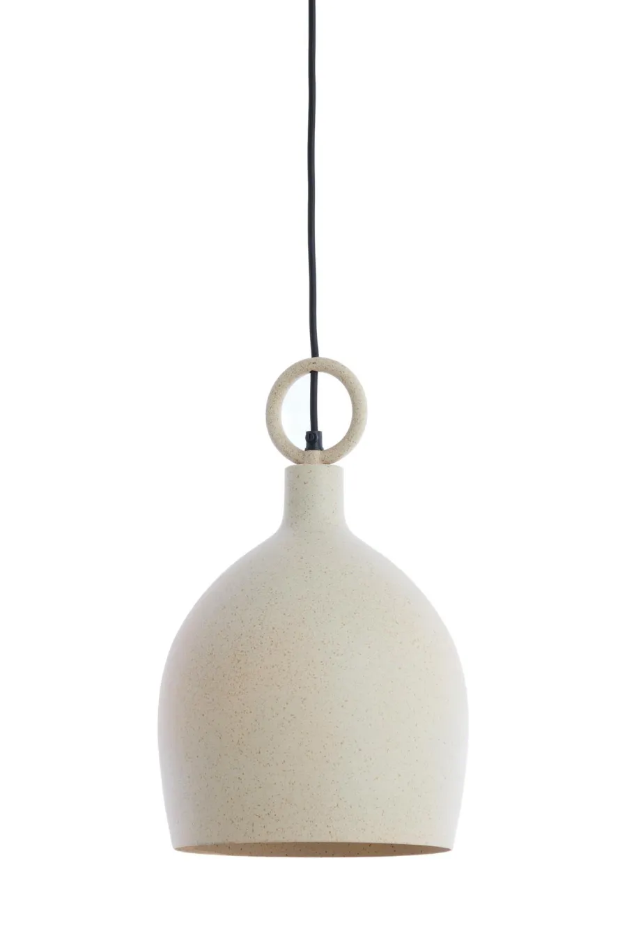Light en Living Hanglamp Ø24X39 cm ROSERO zand+lichtbruin gespikkeld Best