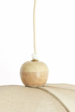 Light en Living Hanglamp Ø60x30 cm LAVRIRIA natural+hout Discount