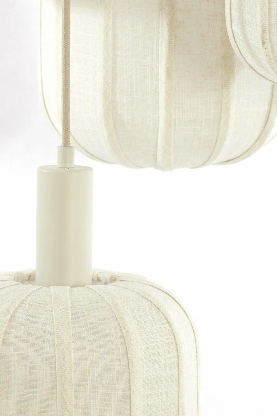 Light en Living Hanglamp 7L Ø53x34 cm TUFIA linnen crème New