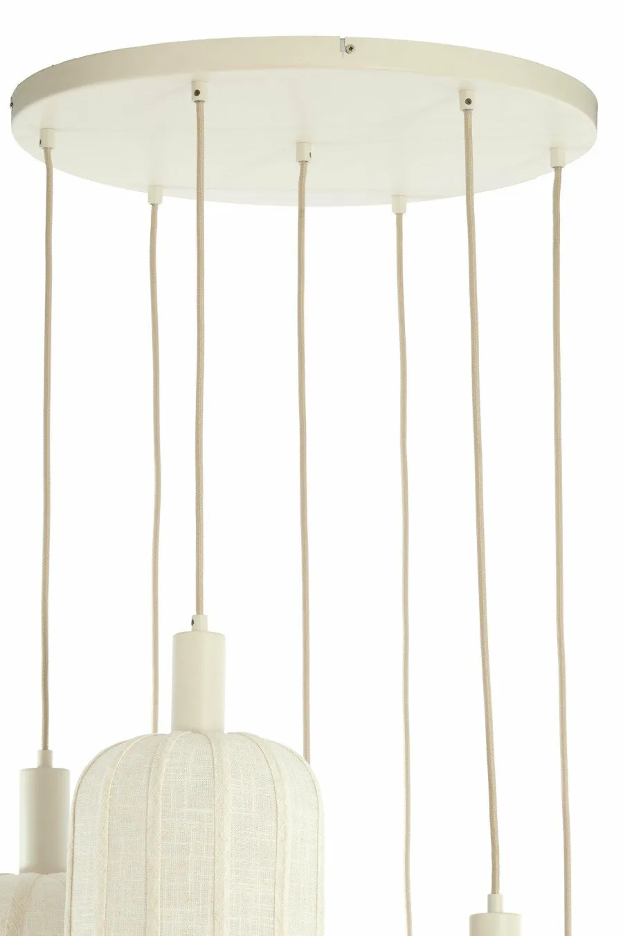 Light en Living Hanglamp 7L Ø53x34 cm TUFIA linnen crème New