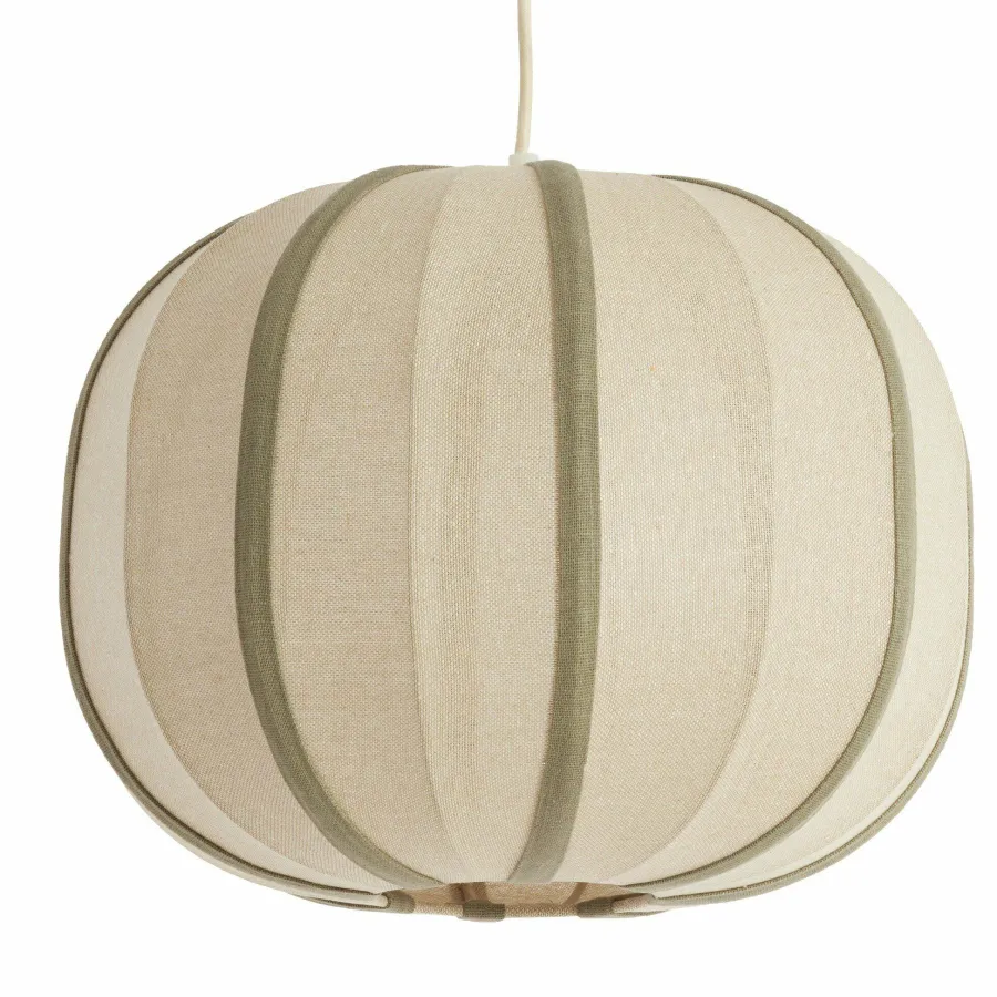 Light en Living Hanglamp Ø40x30 cm ESMIRIA naturel+olijfgroen Online