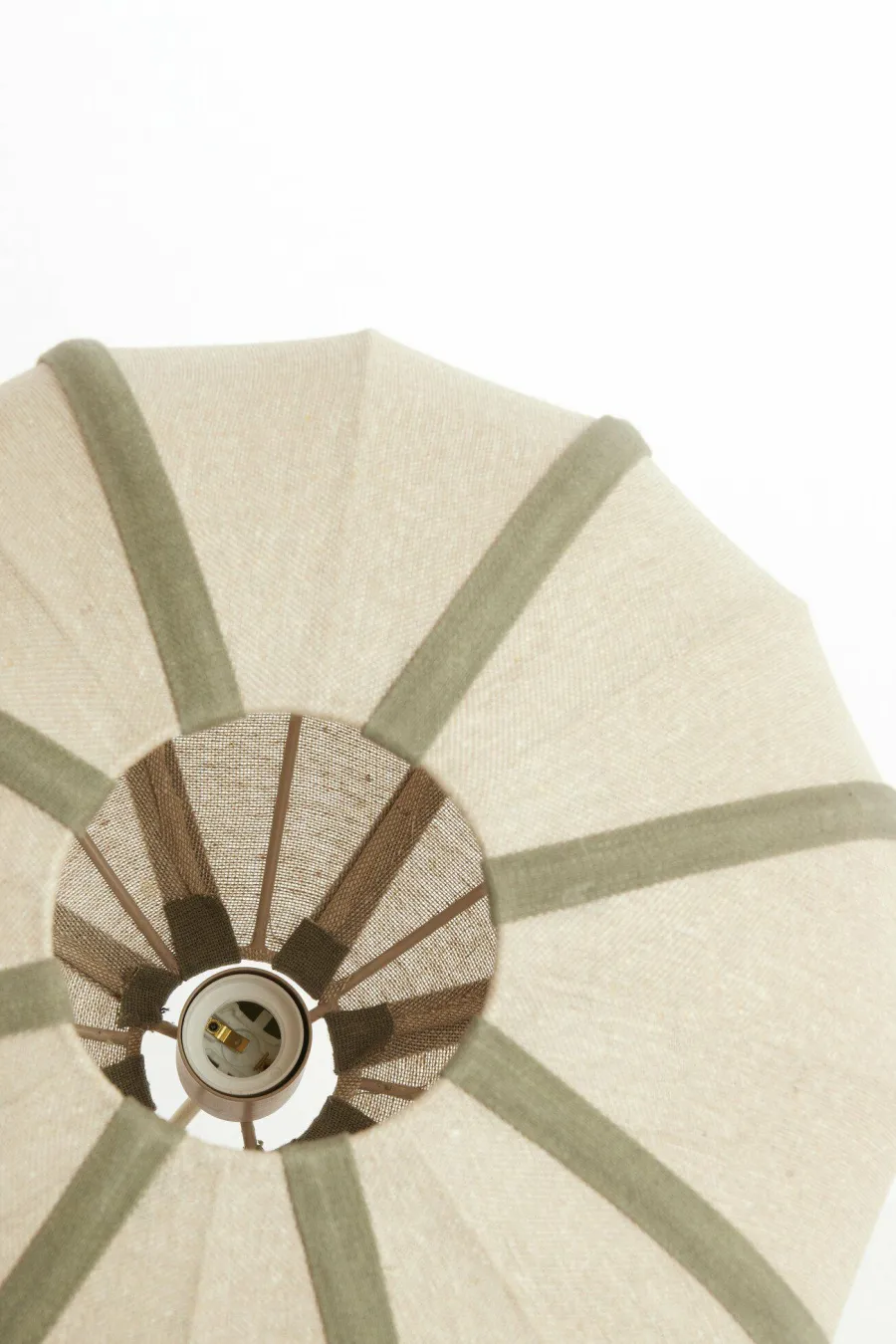 Light en Living Hanglamp Ø40x30 cm ESMIRIA naturel+olijfgroen Online