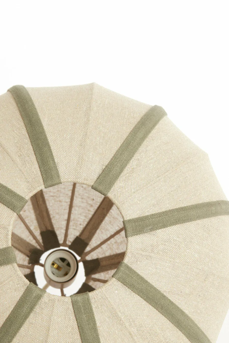 Light en Living Hanglamp Ø40x30 cm ESMIRIA naturel+olijfgroen Online
