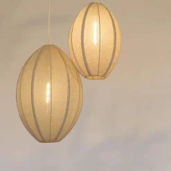 Light en Living Hanglamp Ø38x51 cm MILATOS jute naturel New