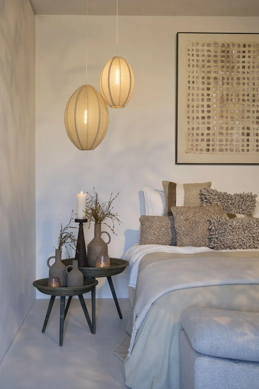 Light en Living Hanglamp Ø38x51 cm MILATOS jute naturel New