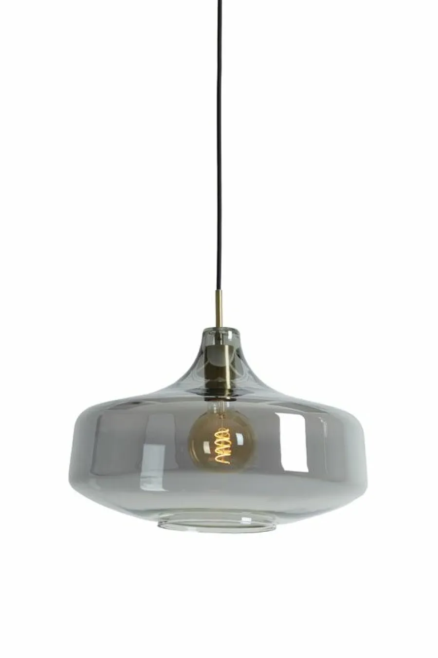 Light en Living Hanglamp Ø29,5x21 cm SOLNA antiek brons+smoke glas Discount
