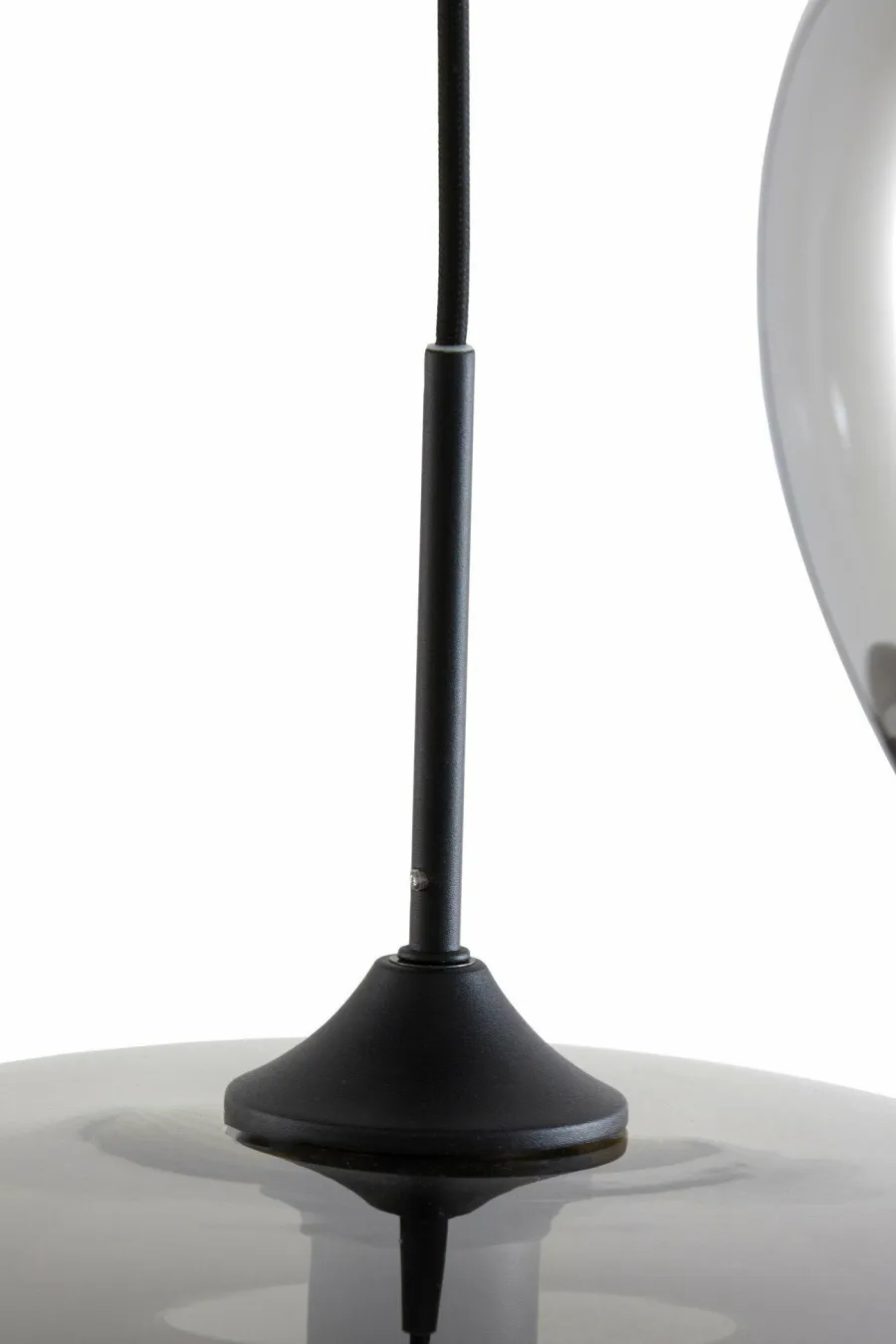 Light en Living Hanglamp 3L Ø40x160 cm MAYSON mat zwart+glas smoke Hot