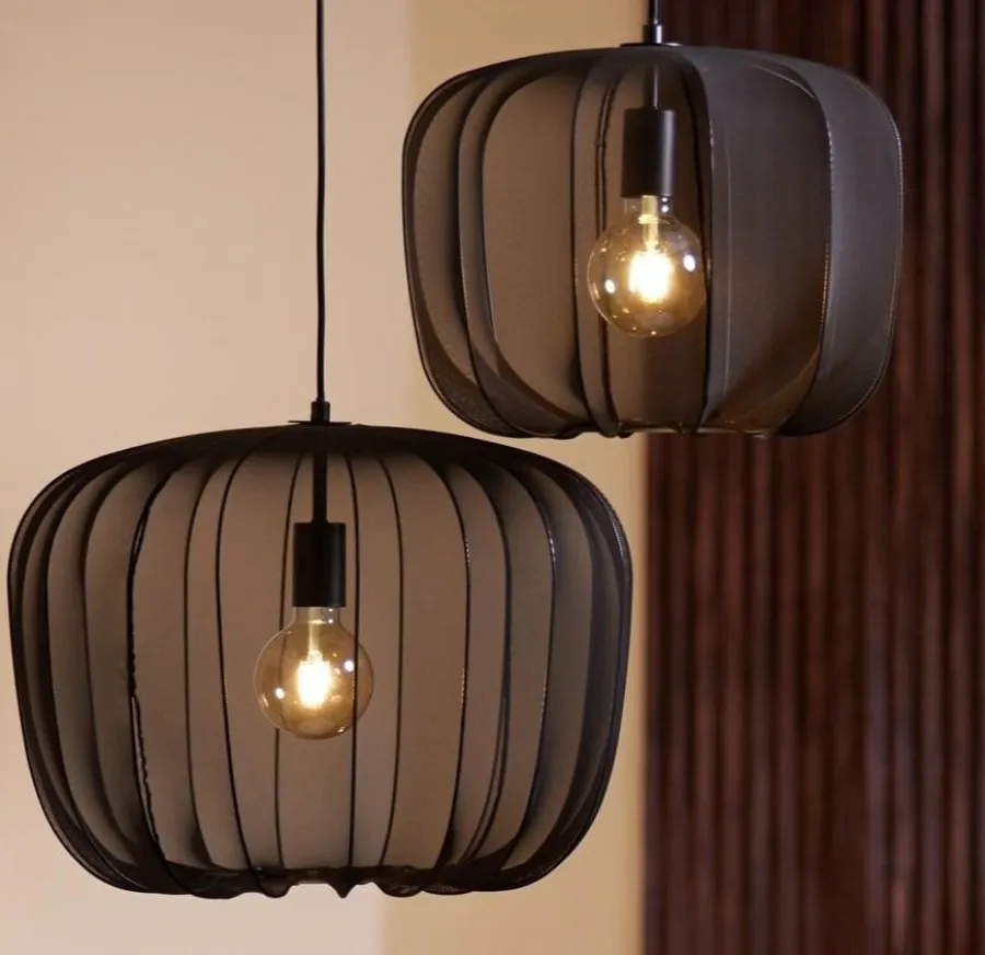 Light en Living Hanglamp Ø40x30 cm PLUMERIA zwart Best