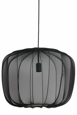 Light en Living Hanglamp Ø60x45 cm PLUMERIA zwart Outlet