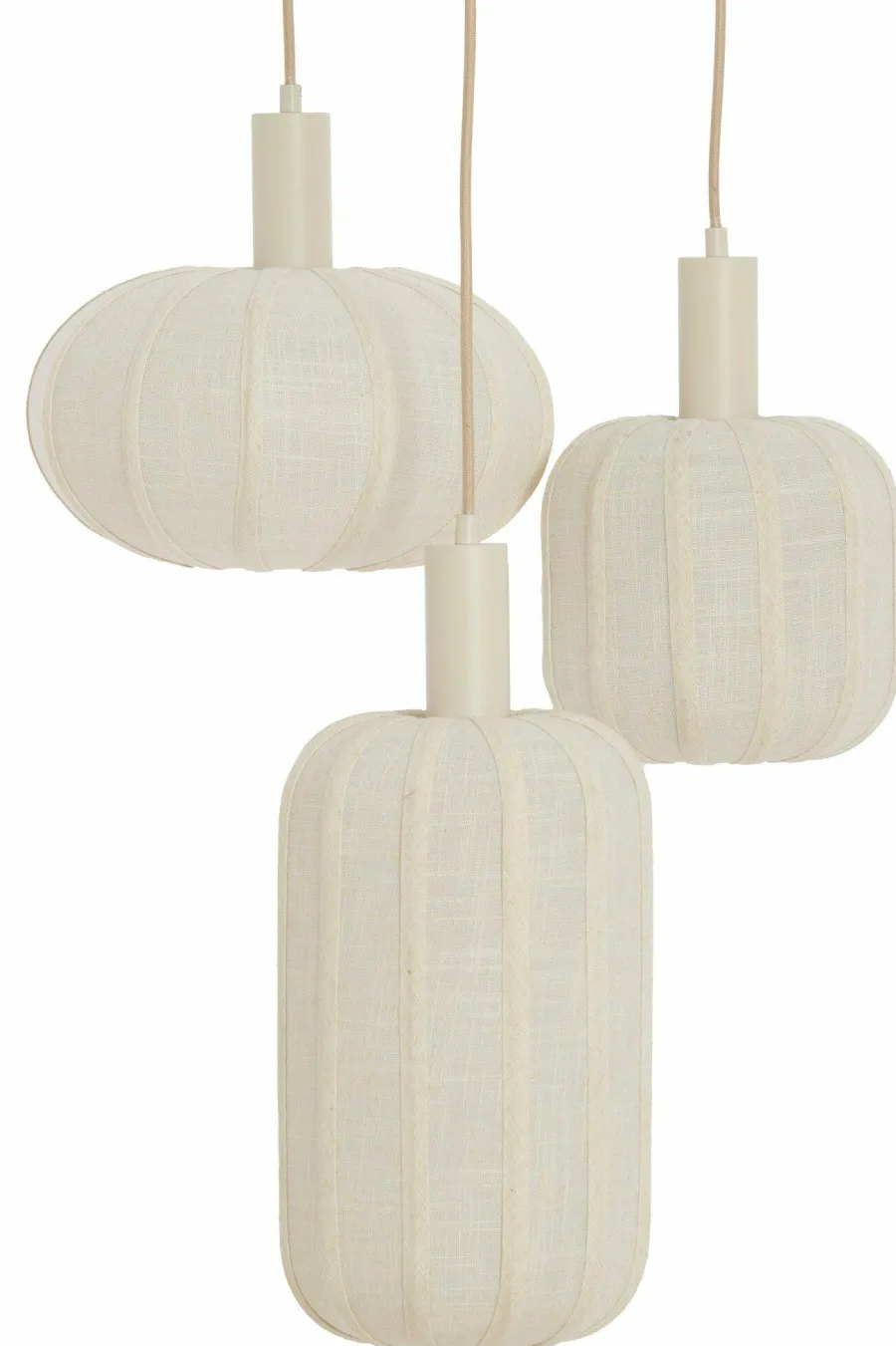 Light en Living Hanglamp 3L Ø38x34 cm TUFIA linnen cream