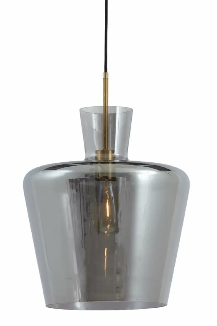 Light en Living Hanglamp Ø35x43 cm MYLES smoke glas+antiek brons Best