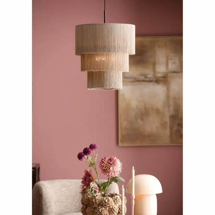 Light en Living Hanglamp 3L Ø45x50 cm MALAIKA taupe Best