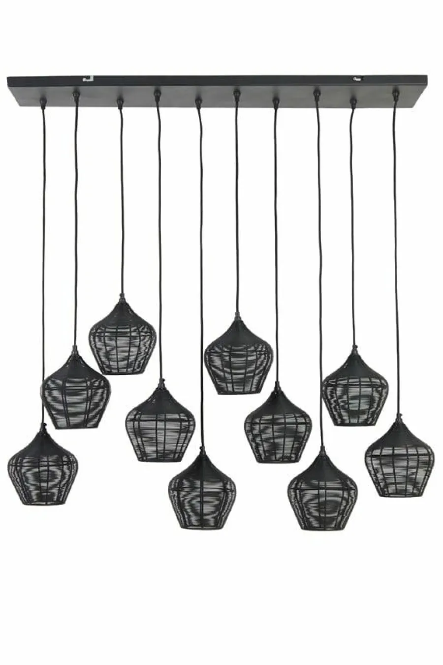 Light en Living Hanglamp 10L 120x25x29,5 cm ALVARO mat zwart Best