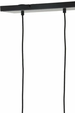 Light en Living Hanglamp 5L 104x20x120 cm RAKEL mat zwart+helder New