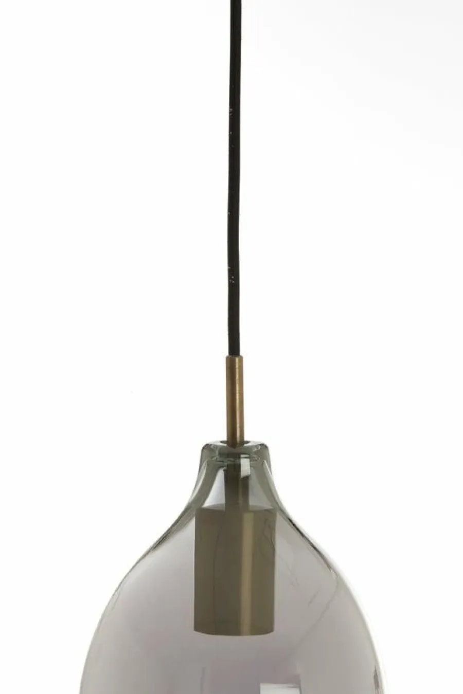 Light en Living Hanglamp 3L Ø35x32 cm LUKARO antiek brons+glas smoke New