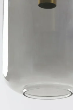 Light en Living Hanglamp Ø22x52 cm LEKAR antiek brons+smoke glas Online