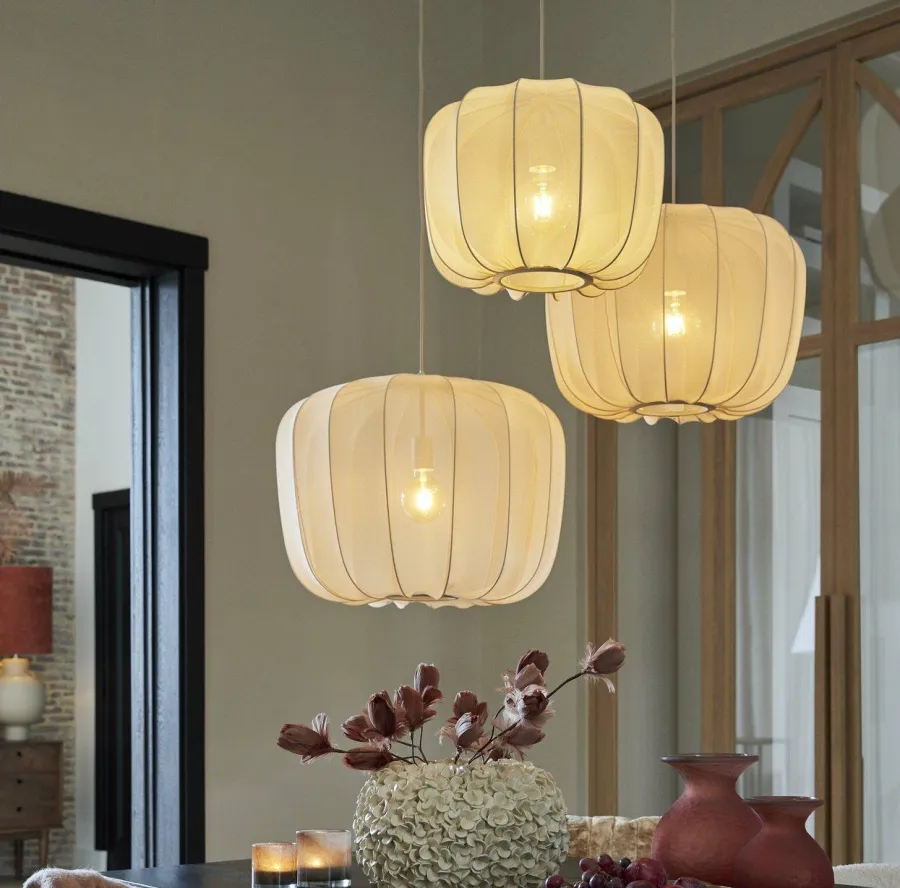 Light en Living Hanglamp Ø50x37,5 cm PLUMERIA zand Clearance