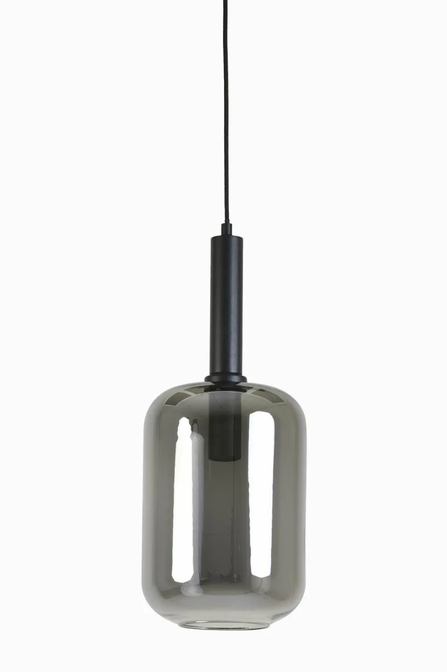 Light en Living Hanglamp Ø22x52 cm LEKAR zwart+smoke glas Online