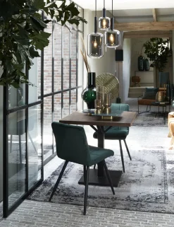 Light en Living Hanglamp Ø22x52 cm LEKAR zwart+smoke glas Online
