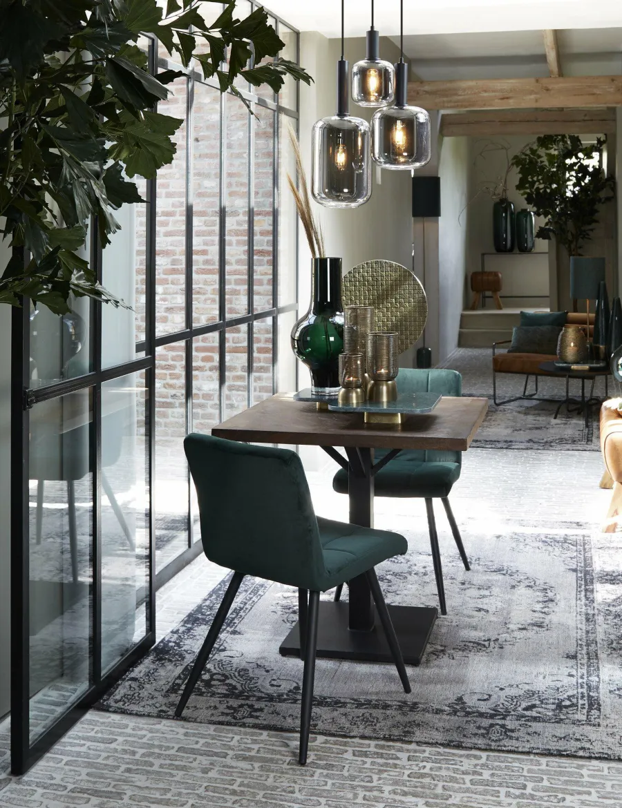 Light en Living Hanglamp Ø22x52 cm LEKAR zwart+smoke glas Online