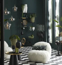 Light en Living Hanglamp Ø22x21 cm SOLLY antiek brons+smoke glas Sale
