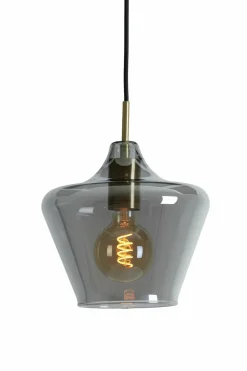 Light en Living Hanglamp Ø22x21 cm SOLLY antiek brons+smoke glas Sale