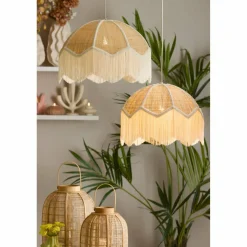 Light en Living Hanglamp Ø50x38 cm MALACIA raffia naturel+crème Online