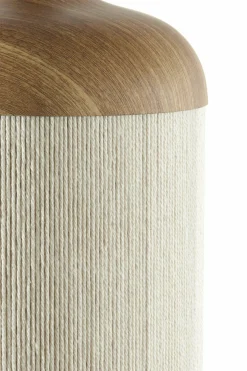 Light en Living Hanglamp 3L 90x22x32 cm DANIA hout print naturel+touw crème New