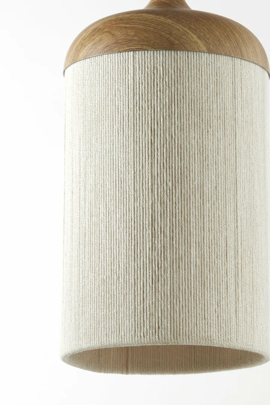 Light en Living Hanglamp 3L 90x22x32 cm DANIA hout print naturel+touw crème New