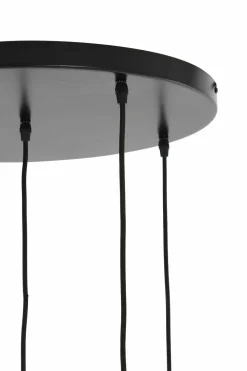 Light en Living Hanglamp 5L Ø61x66 cm RAKEL antiek brons+smoke Discount