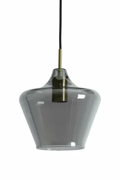 Light en Living Hanglamp Ø30x30 cm SOLLY antiek brons+smoke glas Outlet