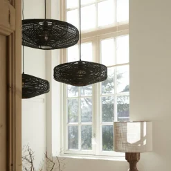 Light en Living Hanglamp Ø51x21 cm MATAKA rotan donker bruin New