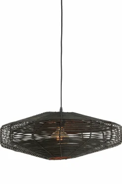 Light en Living Hanglamp Ø51x21 cm MATAKA rotan donker bruin New