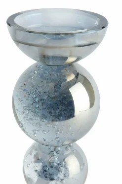 Light en Living Kaarsenhouder Ø9,5x15,5 cm ITINGA glas bubbel smoke Online