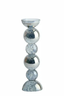 Light en Living Kaarsenhouder Ø9,5x34 cm ITINGA glas bubbel smoke Hot
