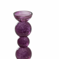 Light en Living Kaarsenhouder Ø9,5x34 cm ITINGA glas bubbel paars Best