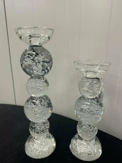 Light en Living Kaarsenhouder Ø9,5x34 cm ITINGA glas bubbel helder Sale