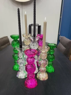 Light en Living Kaarsenhouder Ø9,5x34 cm ITINGA glas bubbel helder Sale