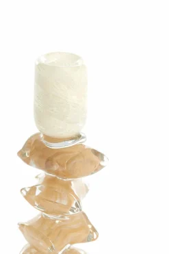 Light en Living Kandelaar Ø11,5X23 cm ESTINA creme+bruin